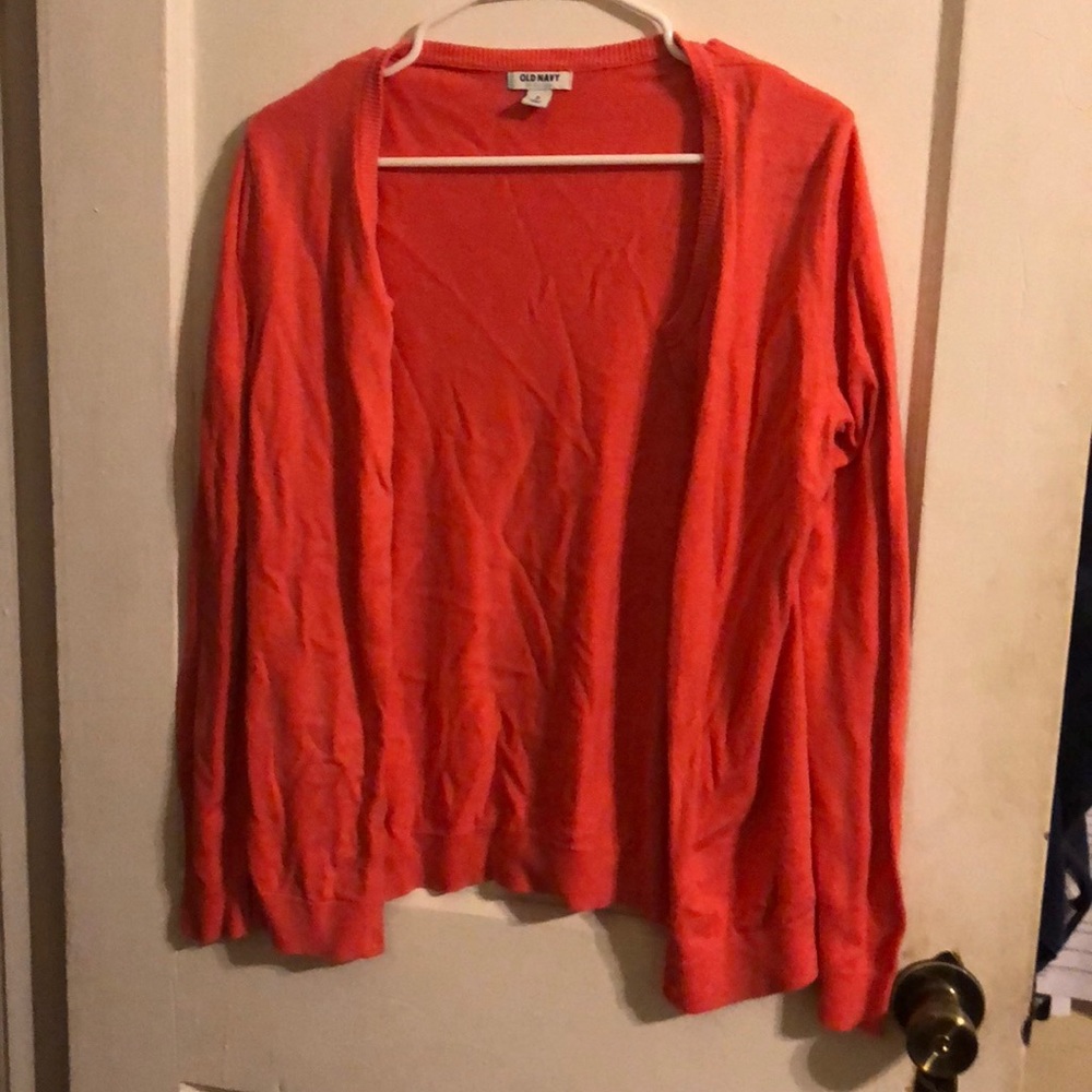 Coral cardigan